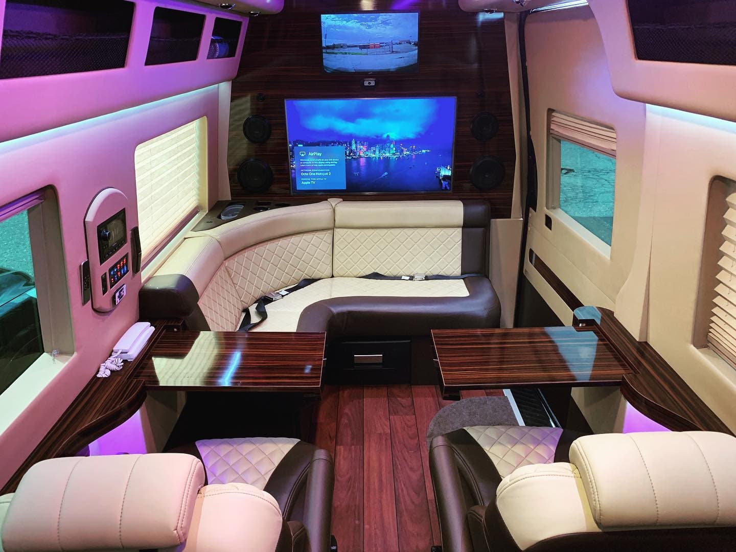 Mercedes-Benz Sprinter Van luxury interior — Octo Prestige Chauffeurs